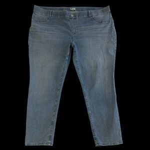 Lee Classic‎ Fit Tapered Leg 77% Cotton Stretch Light Wash Jeans Size 3X #565